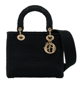 Medium Lady D-Lite, Canvas, Black, 50MA0282, S/B, 3*